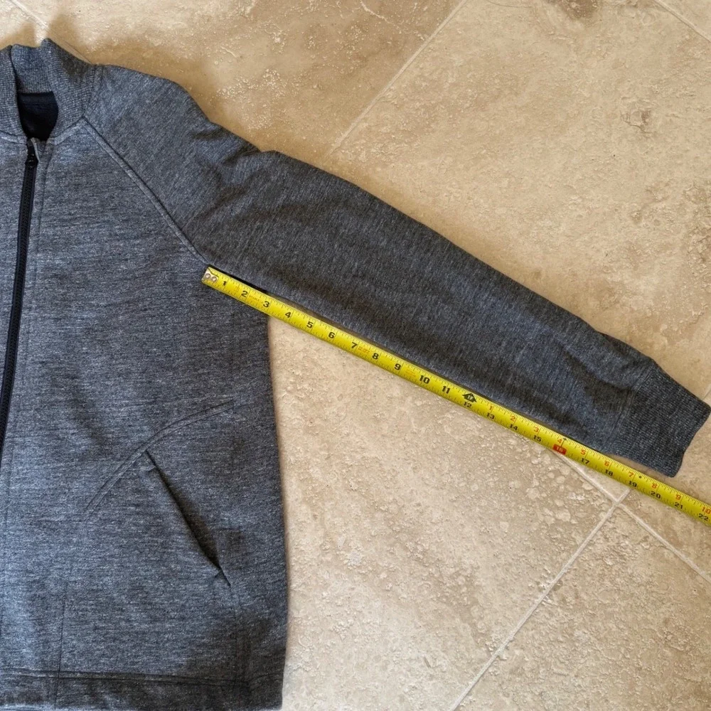 Lululemon Pleat to Street Bomber Jacket Snow Slub Cotton Fleece Athleisure